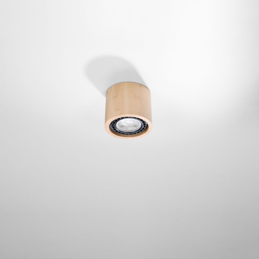 Premium Wood Ceiling Lamp: Scandinavian Design, GU10 Base. Versatile for Any Room. Enhance Your Home's Style & Ambiance.
