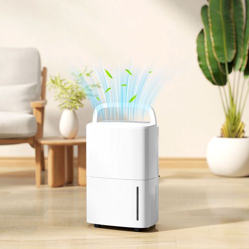 HOMCOM 20L/Day Dehumidifier with Continuous Drainage, 5L Water Tank, Timer