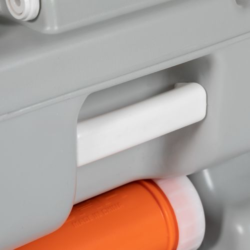 Outsunny Portable Toilet with Detachable Tanks for Camping, Grey