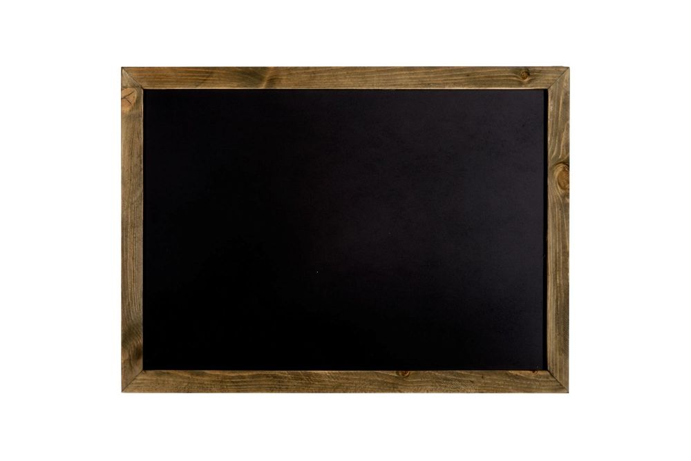 Premium Wooden Edge Blackboard - High Quality Wall Hanging Chalkboard - Vintage Look - 71x50x1cm