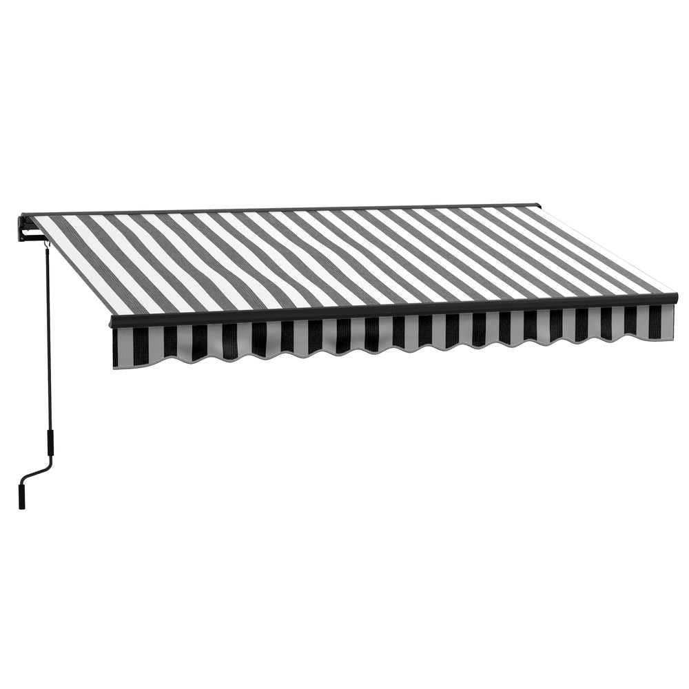 Outsunny 3x2m Electric Retractable Awning- Aluminium Frame. Remote Control. UV Protection. Adjustable Canopy. High Quality.