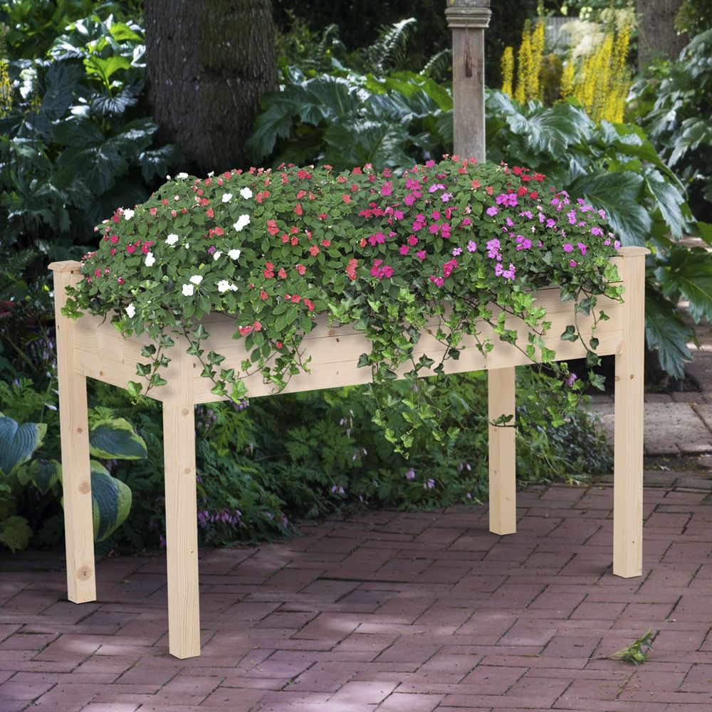 Premium Fir Wood Raised Garden Bed - High-Quality, Easy Assembly - Perfect for Plants, Vegetables, and Flowers
