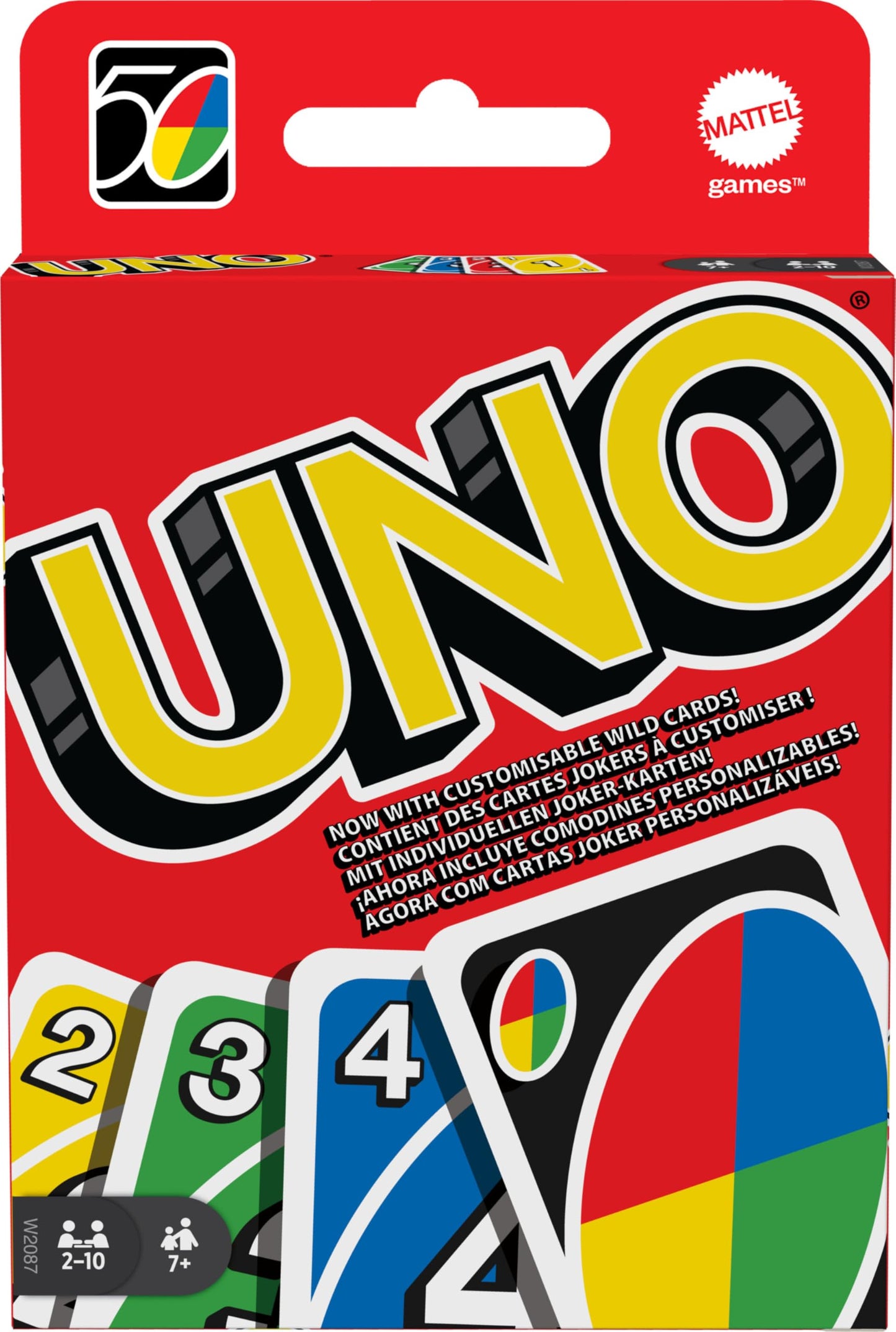 UNO Classic Color & Number Matching Card Game – 112 Cards, Customizable Wild, Swap Hands | Mattel W2087