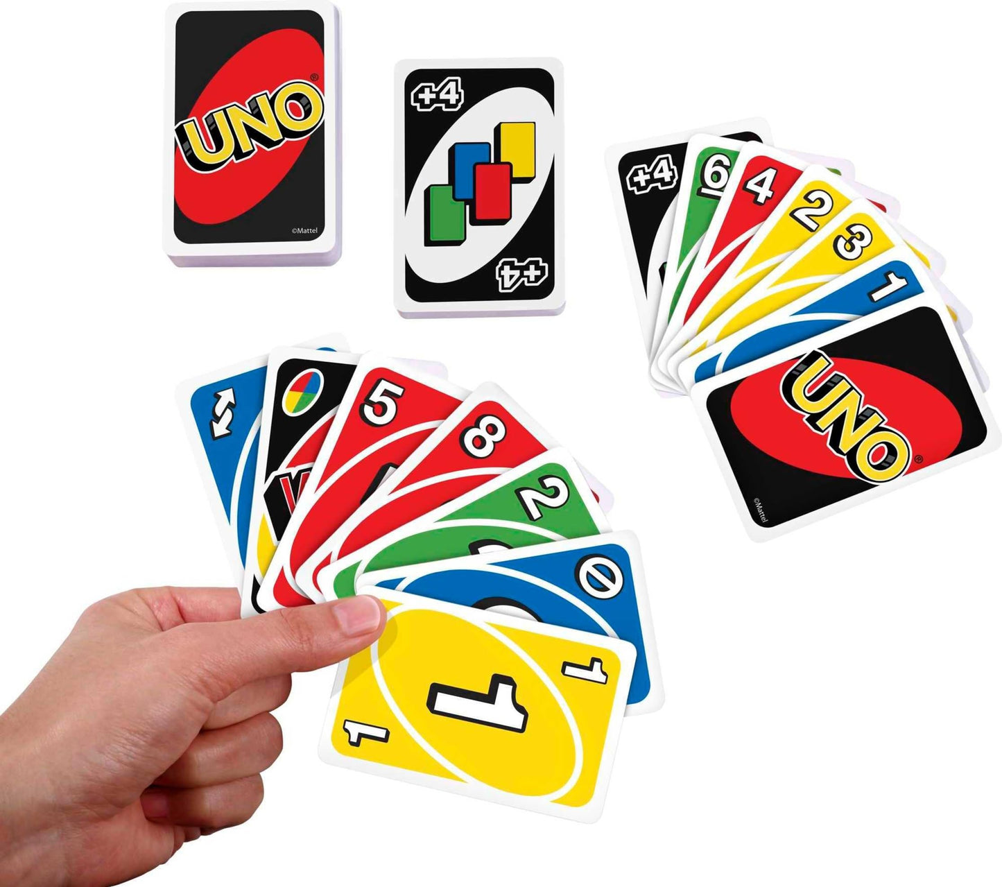 UNO Classic Color & Number Matching Card Game – 112 Cards, Customizable Wild, Swap Hands | Mattel W2087