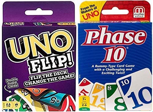 Uno Phase 10 & Uno Flip Two Pack – Two Classic Card Games by UNO