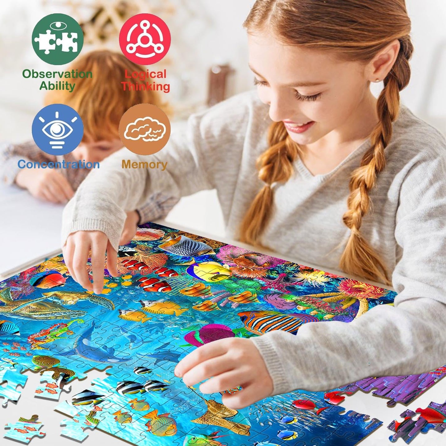 Unolidrom Ocean Underwater World: 200-Piece Kids Jigsaw Puzzle for Ages 6-10