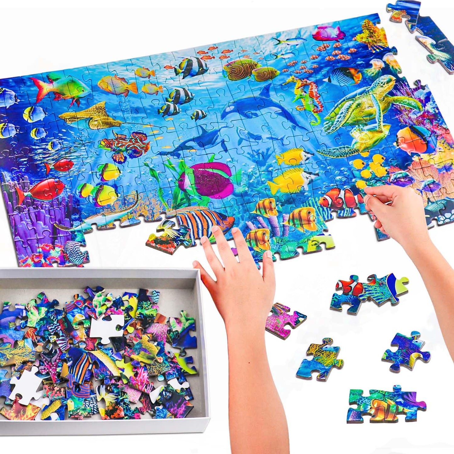 Unolidrom Ocean Underwater World: 200-Piece Kids Jigsaw Puzzle for Ages 6-10
