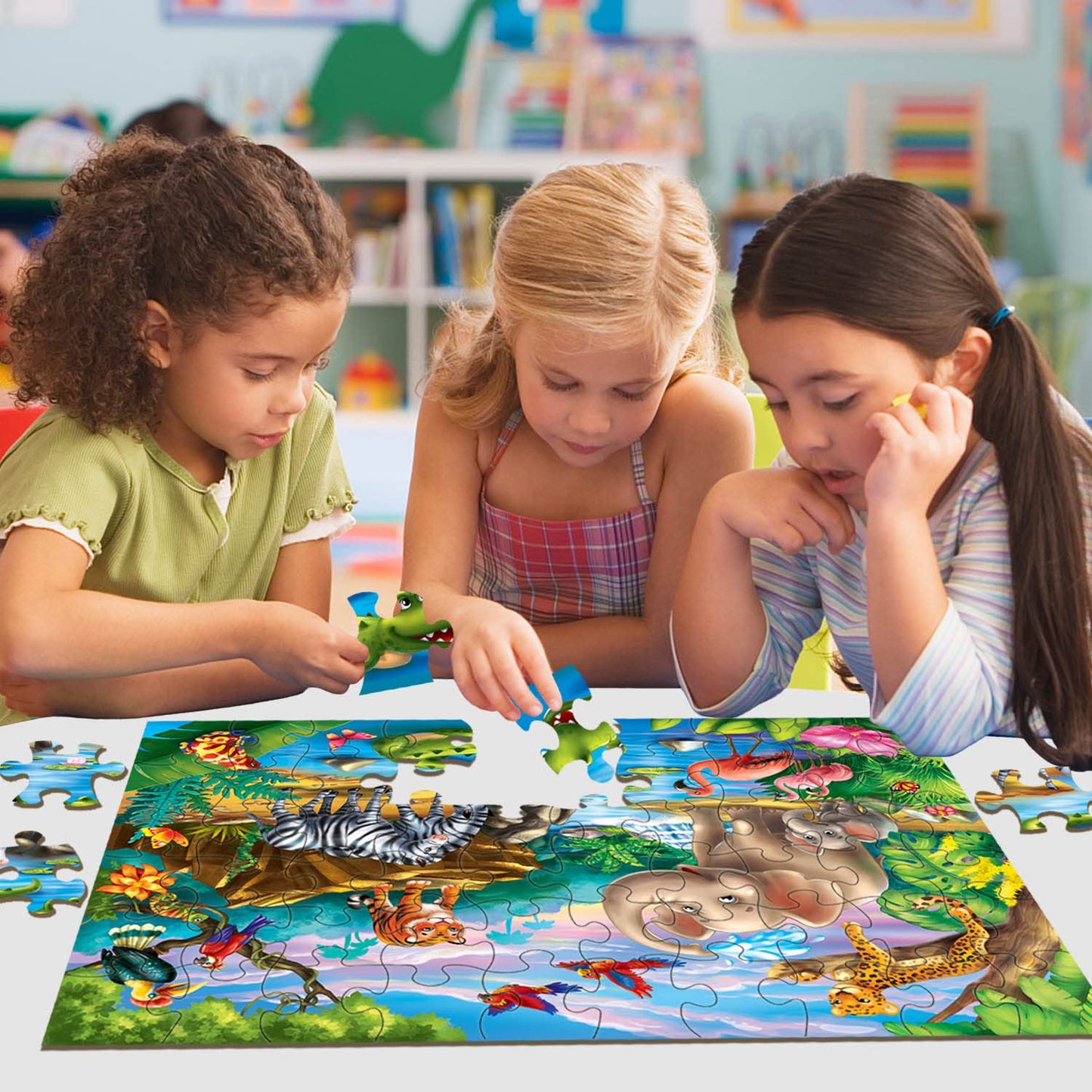 Unolidrom Puzzles for Kids 4-8 - 2-Pack 60-Piece Ocean & Forest Animals | Educational Toys