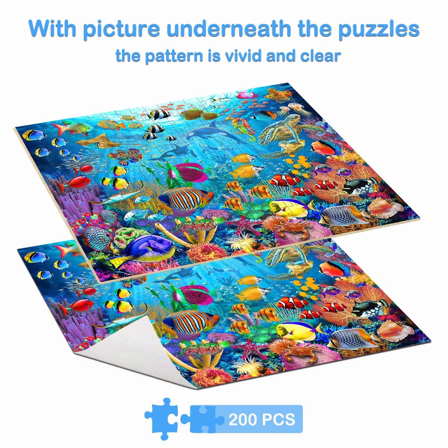Unolidrom Ocean Underwater World: 200-Piece Kids Jigsaw Puzzle for Ages 6-10