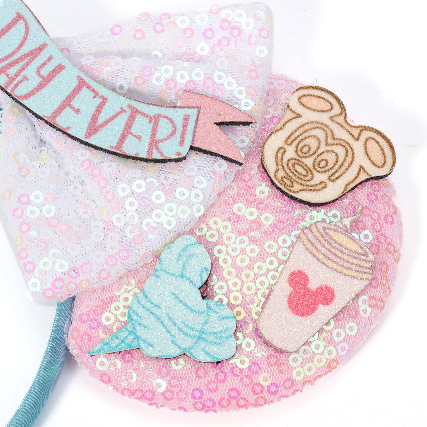 UNSPAZ Mouse Ears Headband – Birthday Park Ears for Women & Girls
