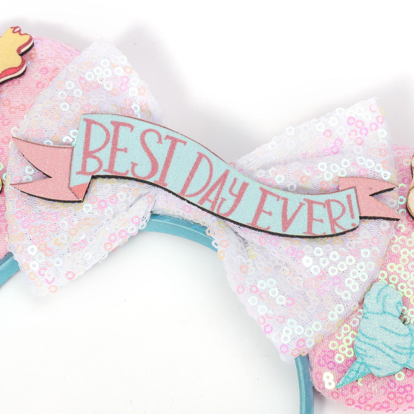UNSPAZ Mouse Ears Headband – Birthday Park Ears for Women & Girls