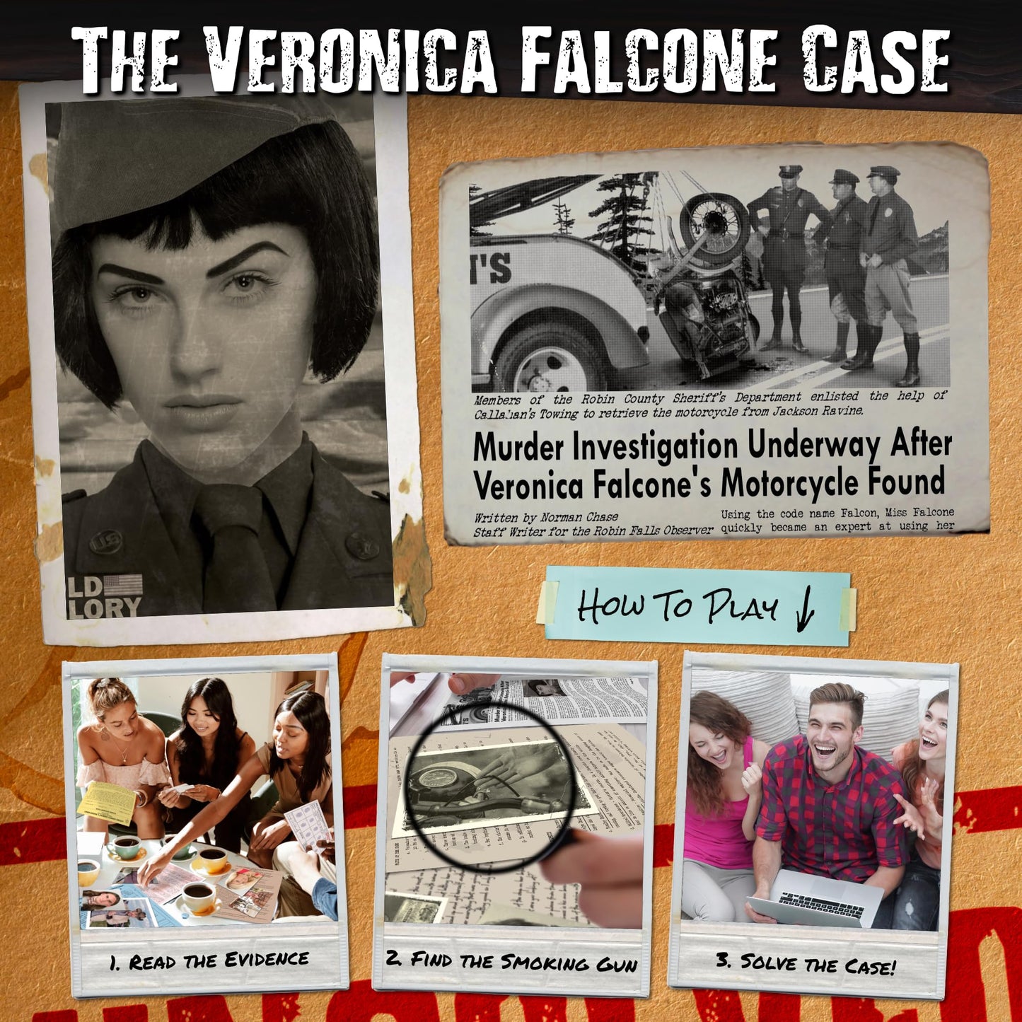 Unsolved Case Files: Falcone, Veronica – Cold Case Murder Mystery Game