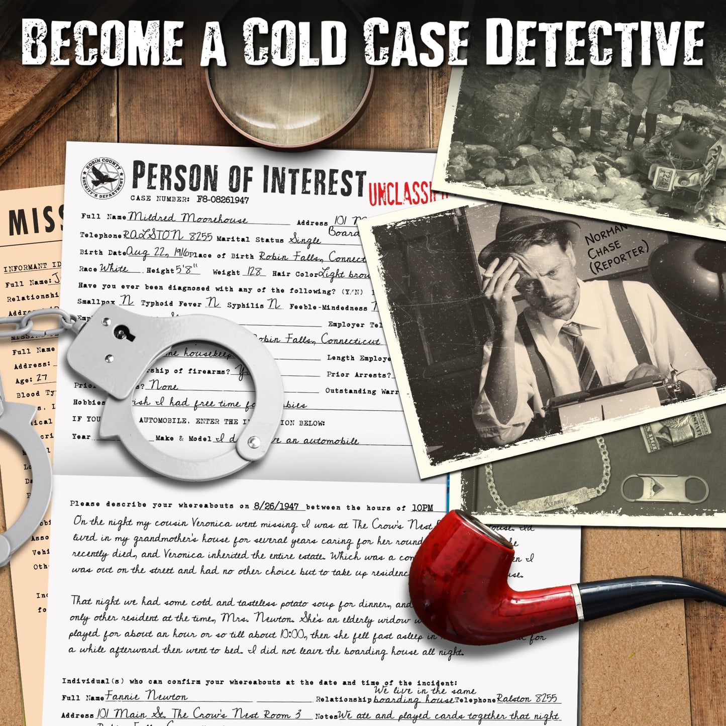 Unsolved Case Files: Falcone, Veronica – Cold Case Murder Mystery Game
