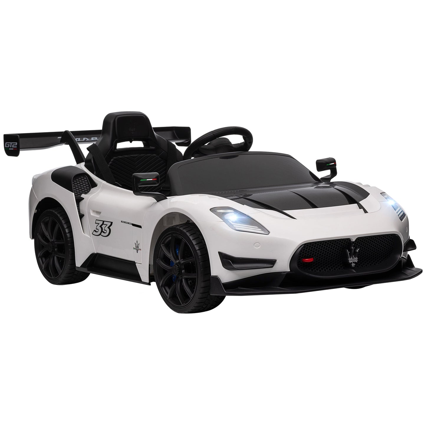 AIYAPLAY Maserati GT2 Licensed 12V Electric Ride on Car w/ Remote