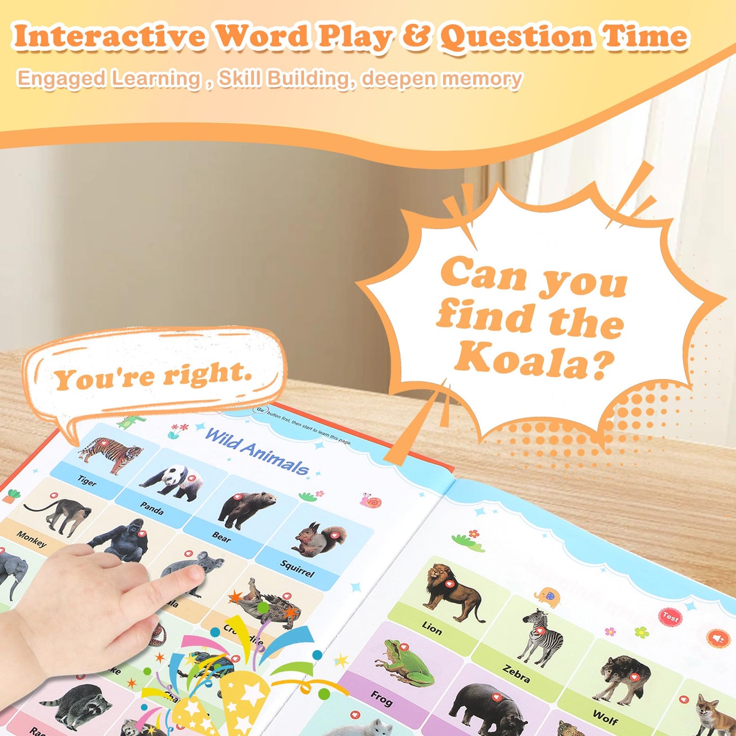 UOBODER My First English Words Sound Book for Kids 3-6 | 470+ Words, 21 Themes, Screen-Free Educational Fun