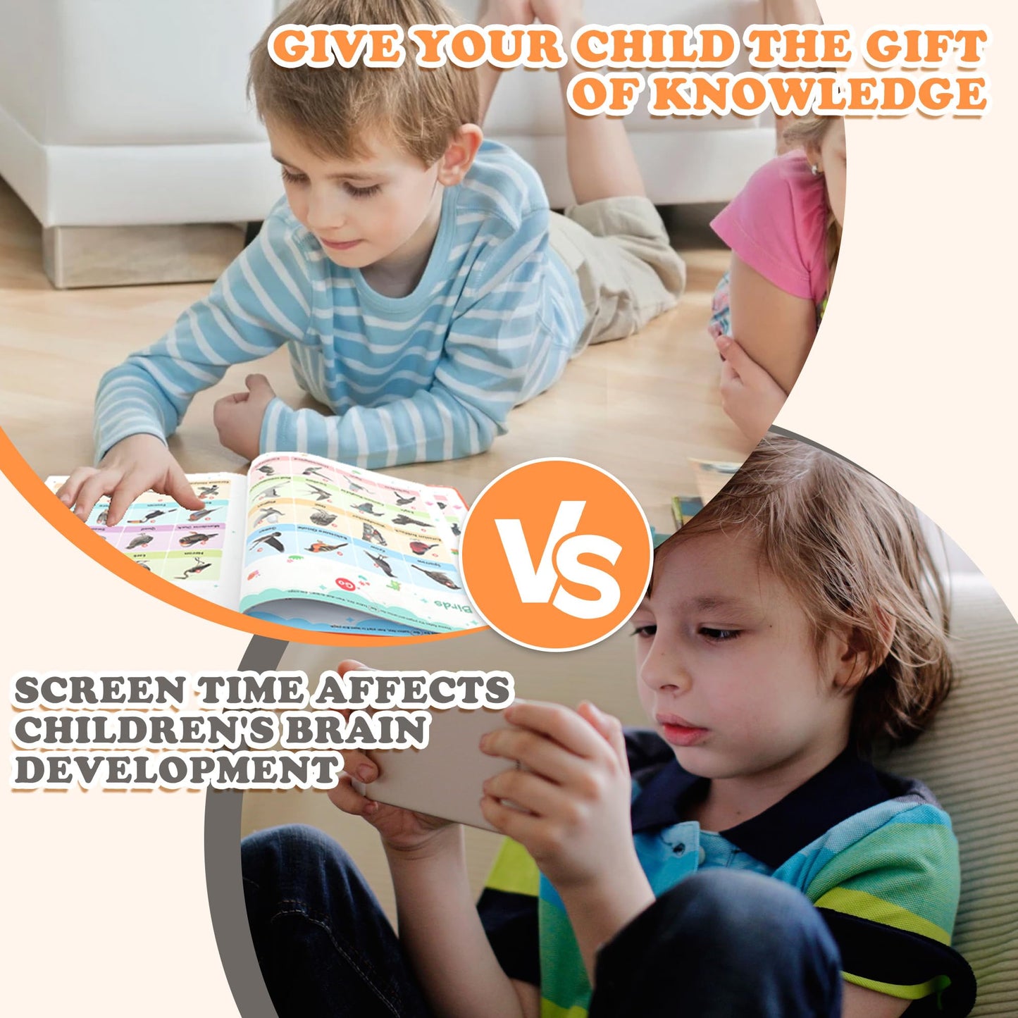 UOBODER My First English Words Sound Book for Kids 3-6 | 470+ Words, 21 Themes, Screen-Free Educational Fun