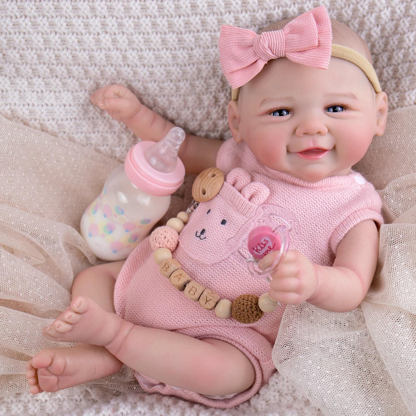 UOFTKIZ Realistic 20-Inch Reborn Baby Doll — Lifelike Newborn Girl with Poseable Limbs
