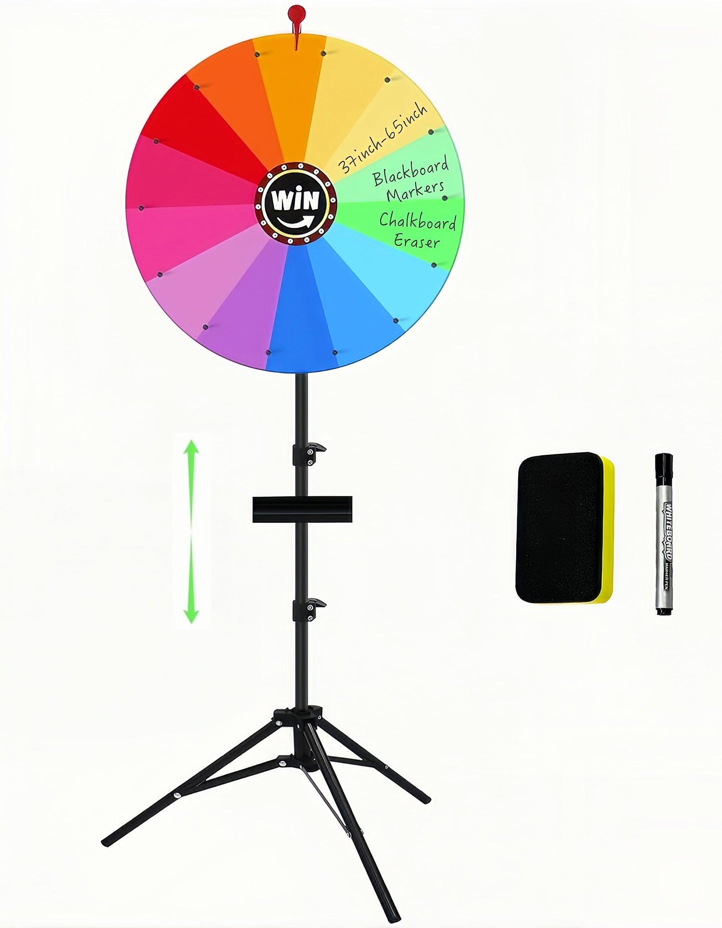 Uojim Prize Wheel Spinner with Stand – DIY Customization & Erasable Slots