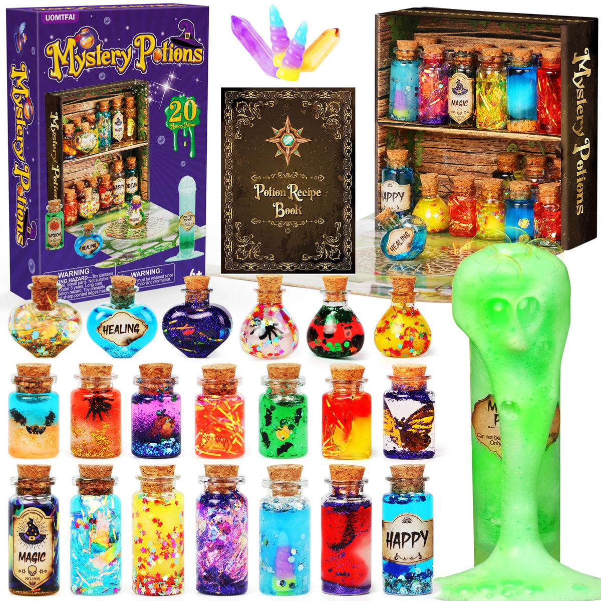 UOMTFAI Mystery Potion Craft Kit for Kids - 20 Magic Potions & Creative Accessories