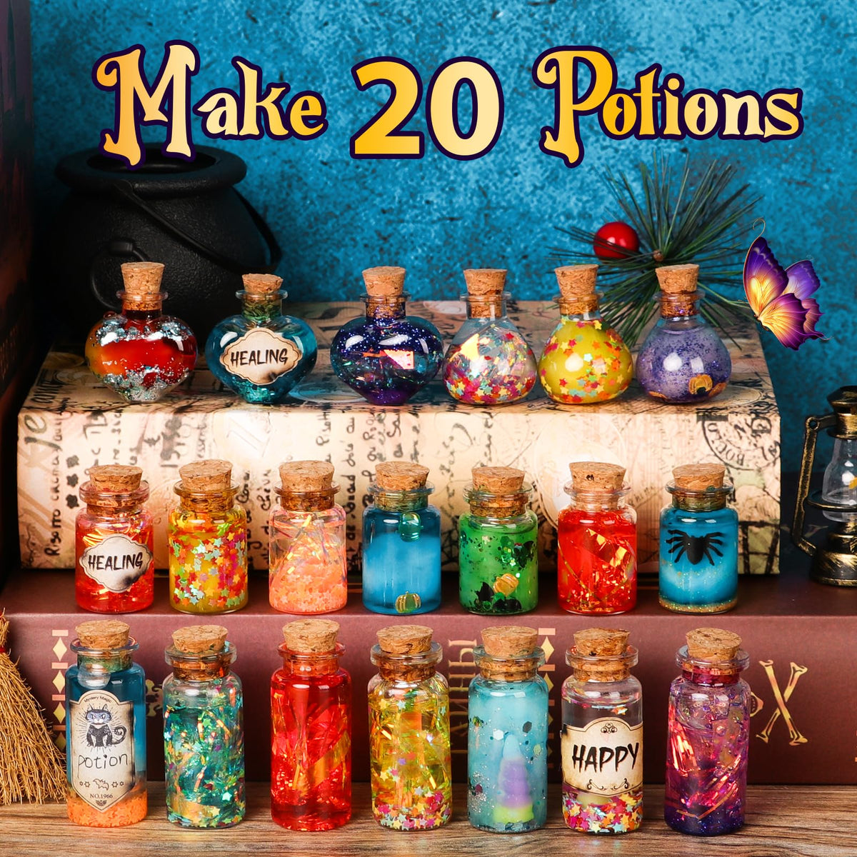 UOMTFAI Mystery Potion Craft Kit for Kids - 20 Magic Potions & Creative Accessories