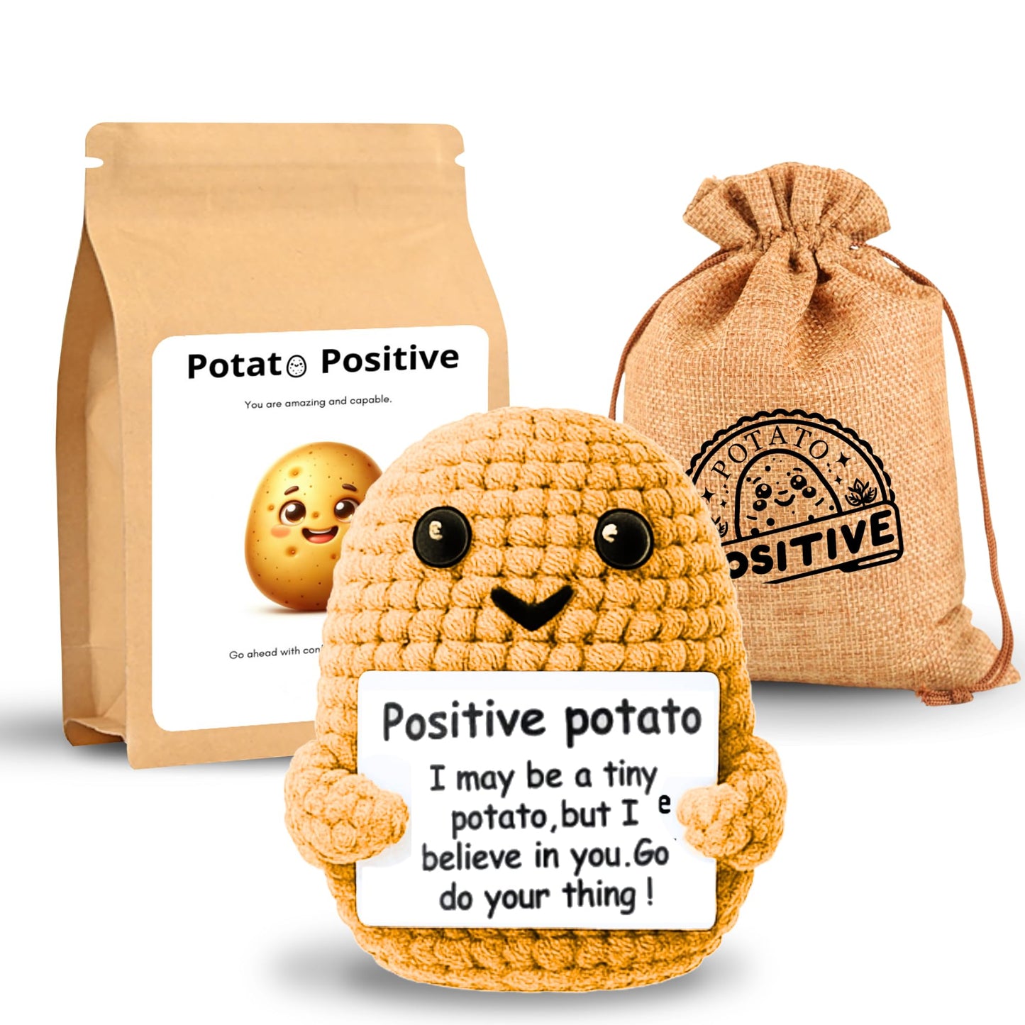 Uonel INDUSTRY Positive Potato Crochet Gift Box – Handmade Mood Keepsake