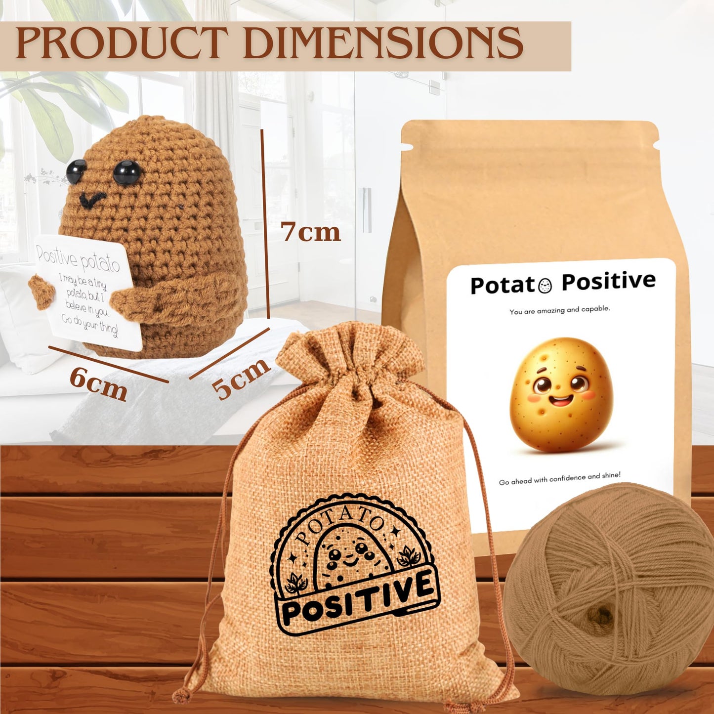 Uonel INDUSTRY Positive Potato Crochet Gift Box – Handmade Mood Keepsake