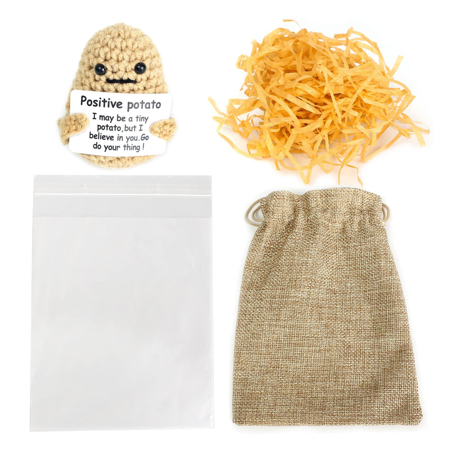Uonel INDUSTRY Positive Potato Crochet Gift Box – Handmade Mood Keepsake