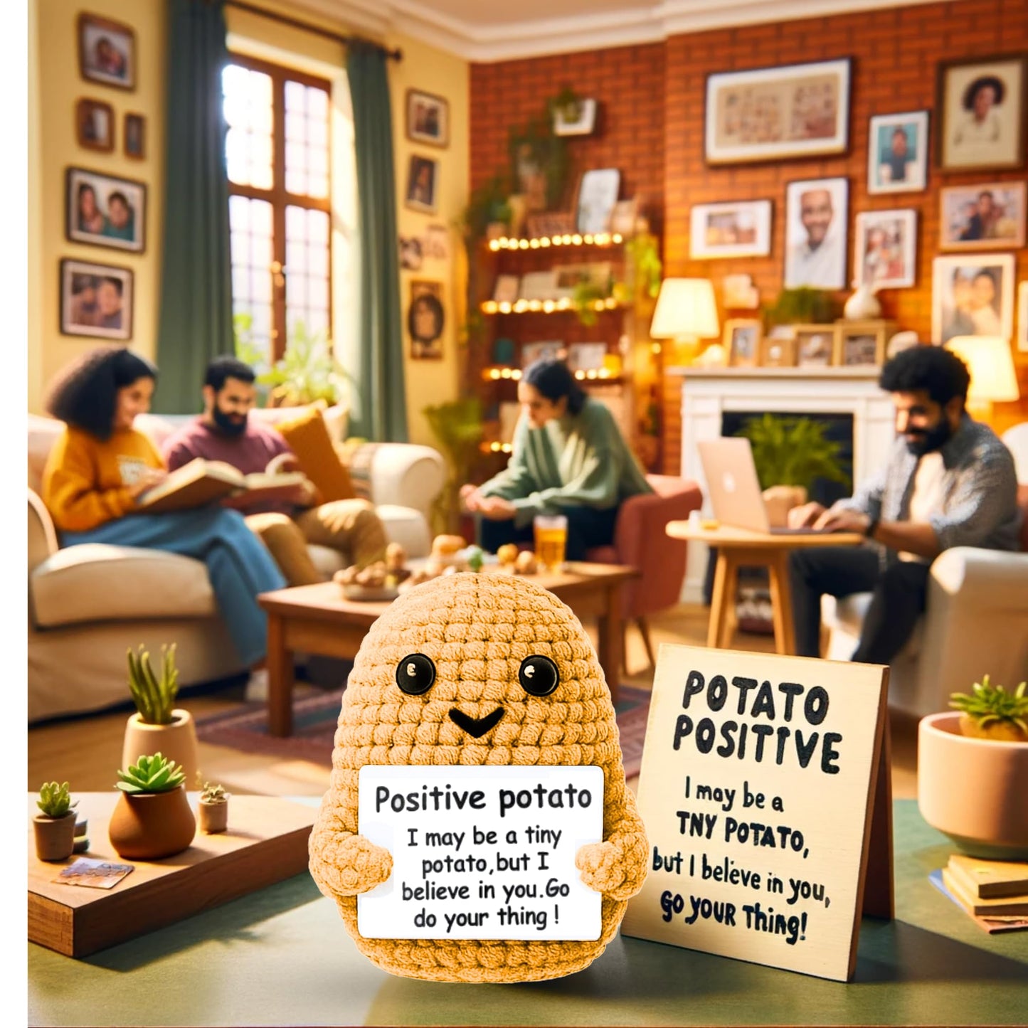 Uonel INDUSTRY Positive Potato Crochet Gift Box – Handmade Mood Keepsake