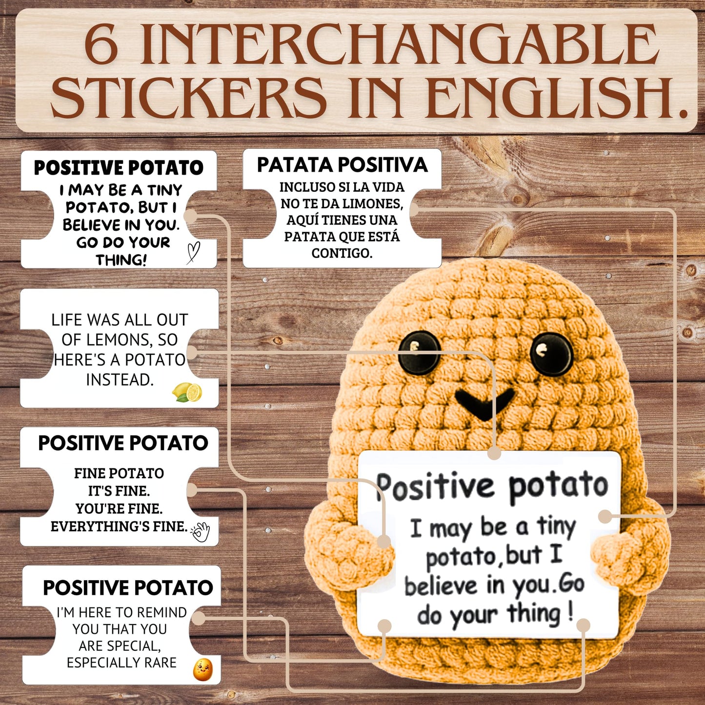 Uonel INDUSTRY Positive Potato Crochet Gift Box – Handmade Mood Keepsake