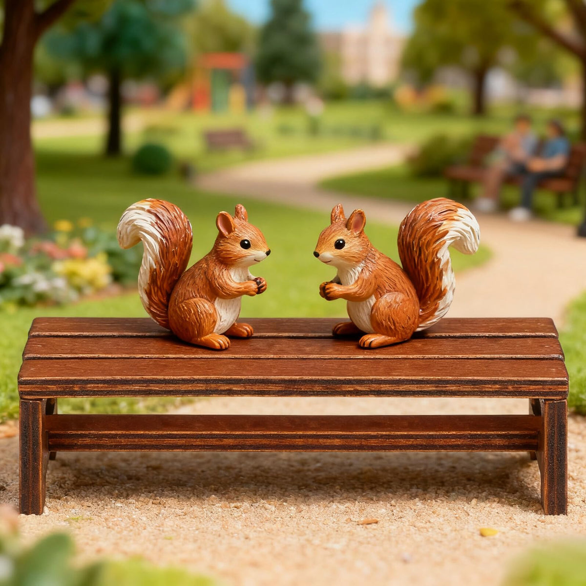 Uonlytech 2Pcs Wooden Mini House Bench – Dollhouse Furniture for Bedroom & Dining