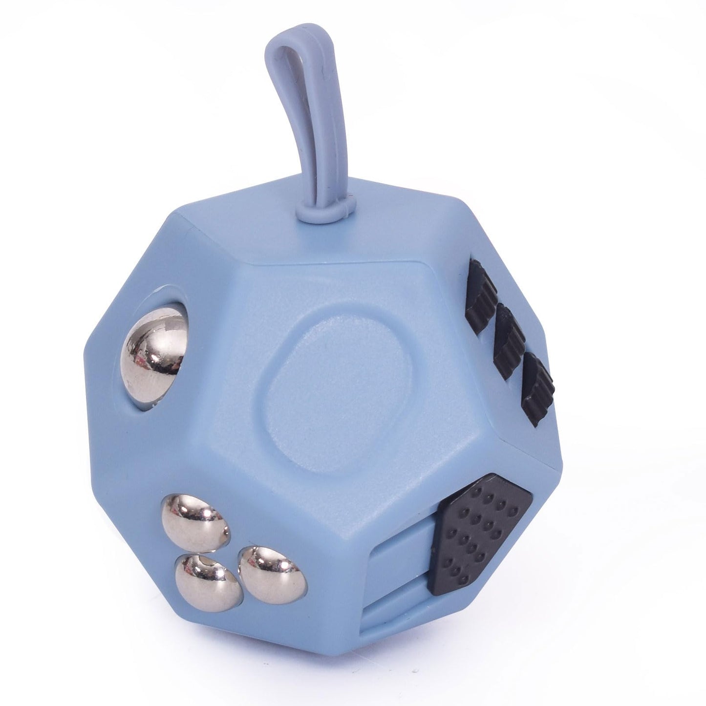 UOOEFUN Small 12-Sided Fidget Toy – Portable Grey Cube for Focus & Calm