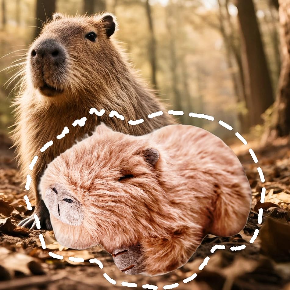 uoozii 20-inch Capybara Weighted Plush - 4 lb Microwavable with Removable Pouch