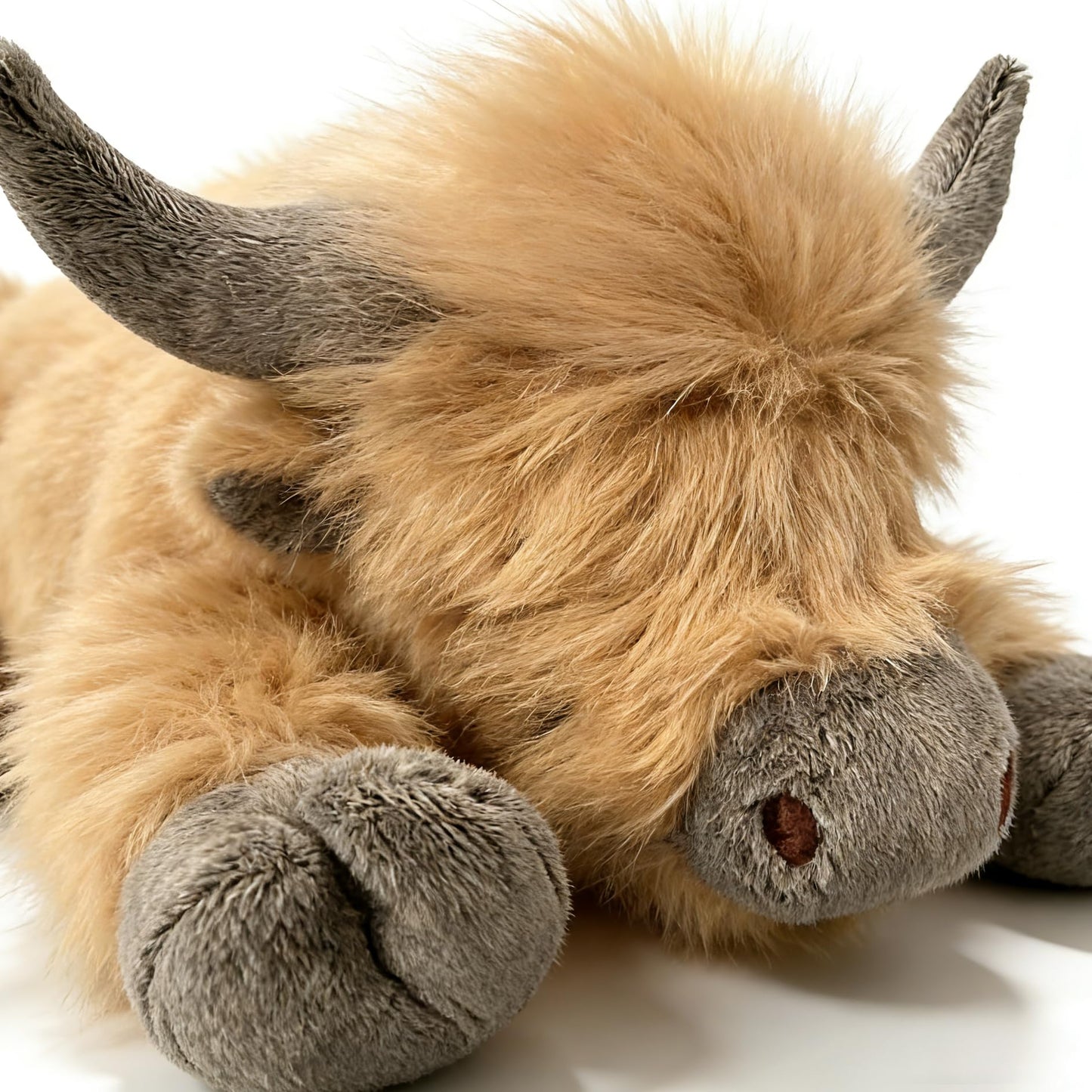 uoozii 20in Highland Cow Weighted Plush with Heating Pad – 4 lb
