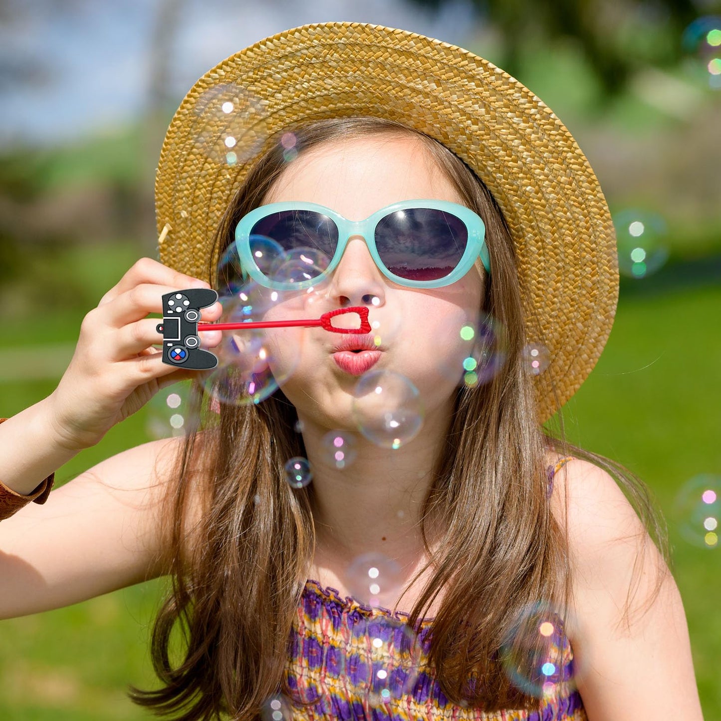 uoyoi Video Game Bubble Wands – 24Pcs Party Favors, Gamepad Bubble Toys for Kids