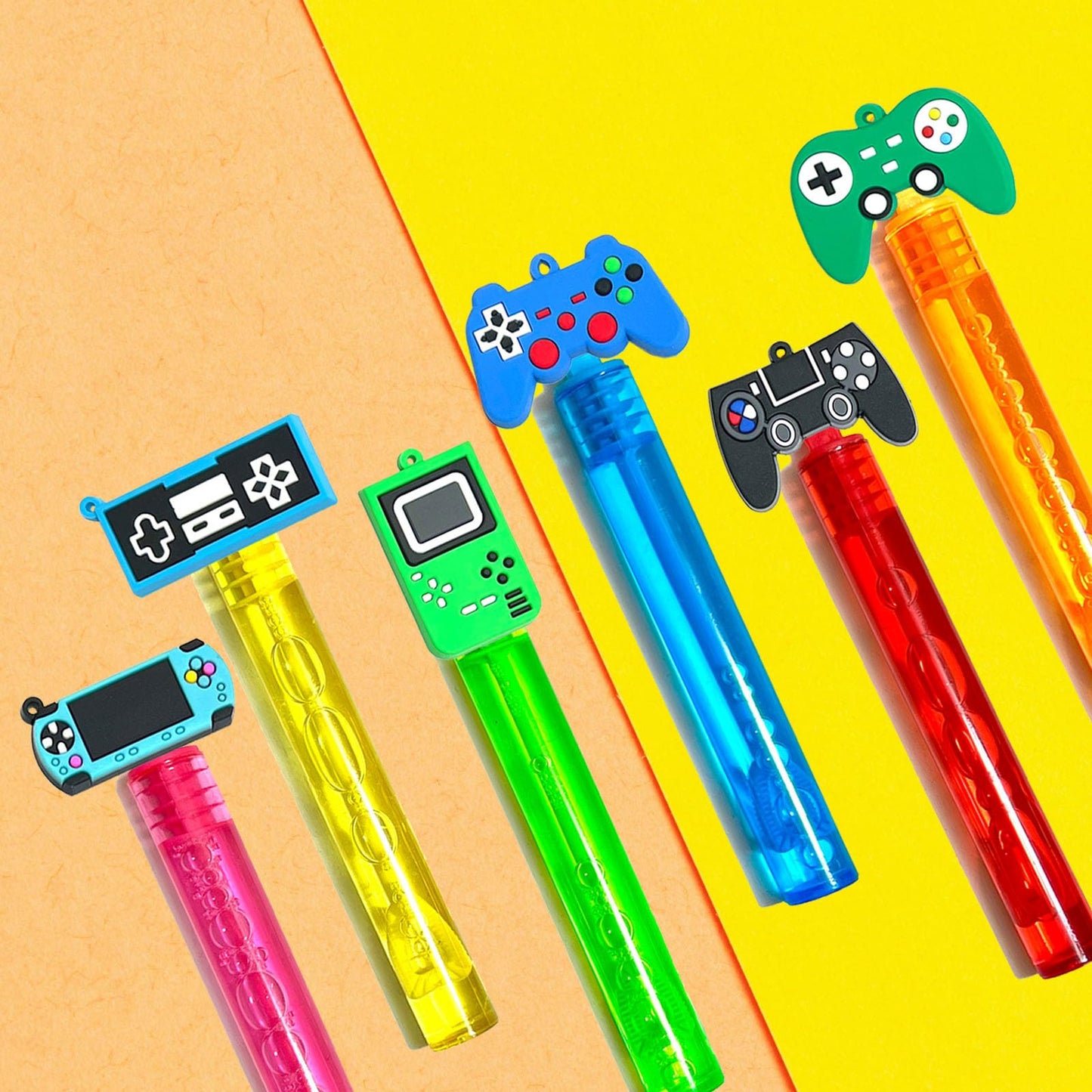 uoyoi Video Game Bubble Wands – 24Pcs Party Favors, Gamepad Bubble Toys for Kids