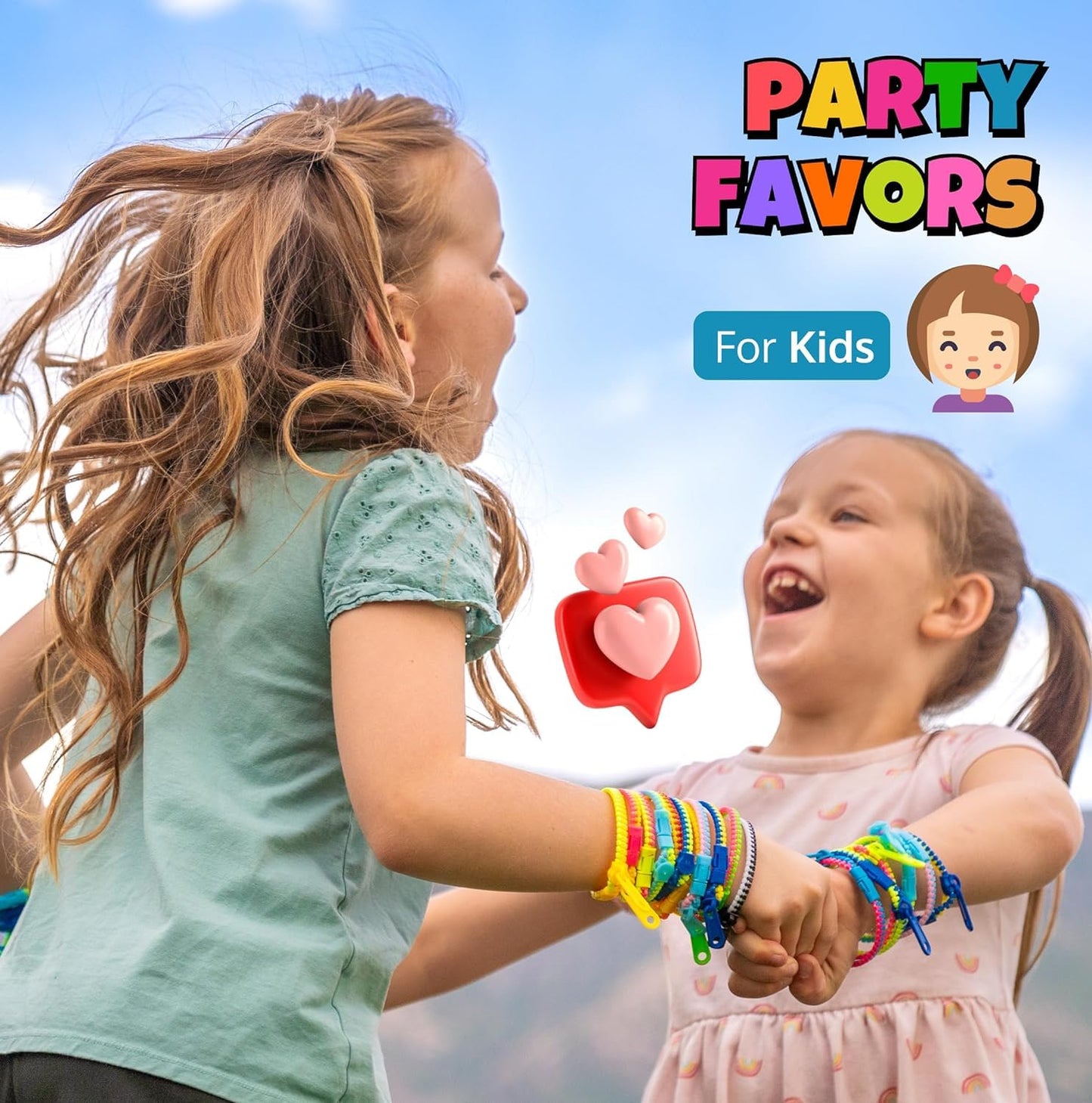 UpBrands 144-Pack Fidget Zipper Bracelets – Neon Colors for Parties and Classrooms