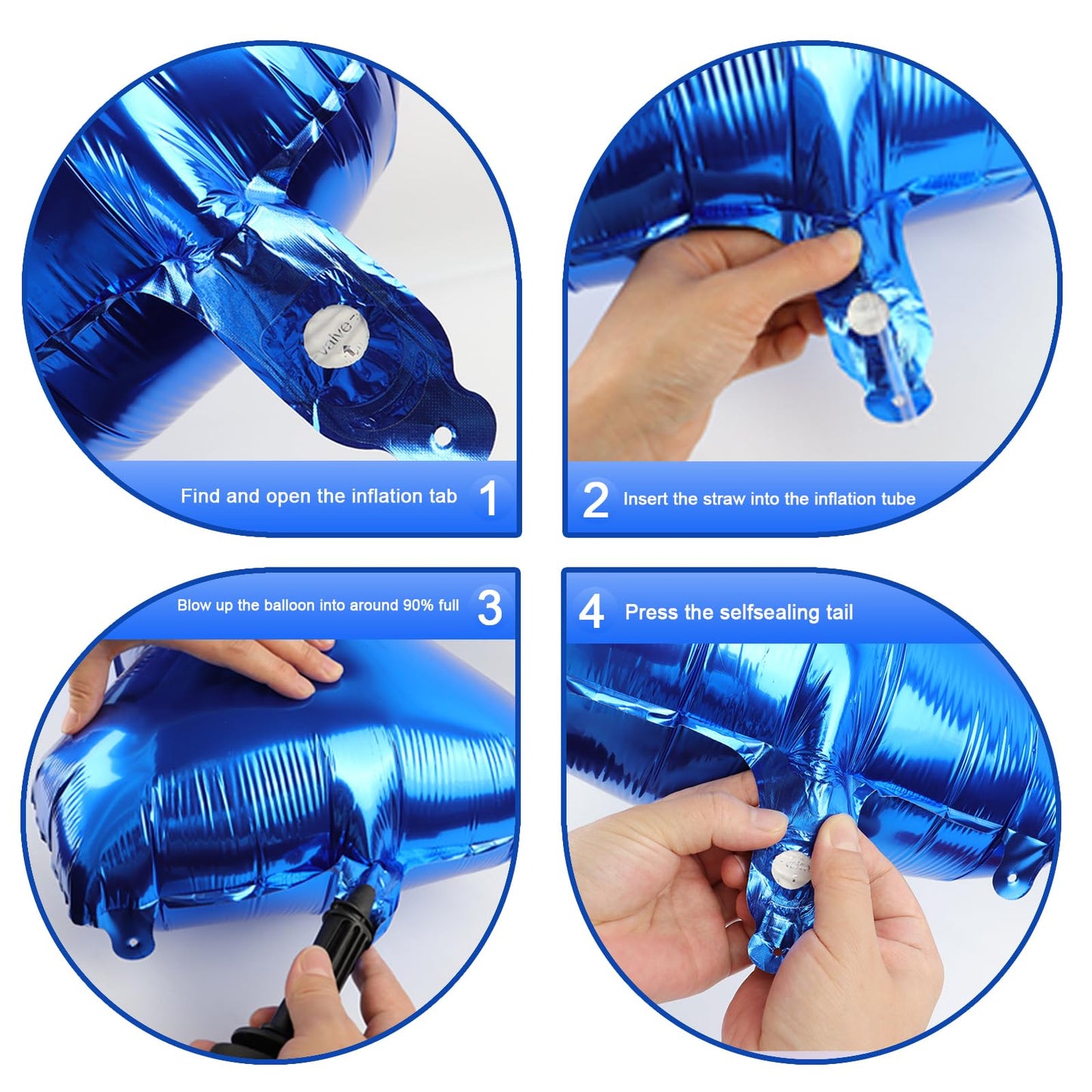 Upgesy Giant Navy Blue 40-Inch 10-Number Balloon – Birthday Party Decor