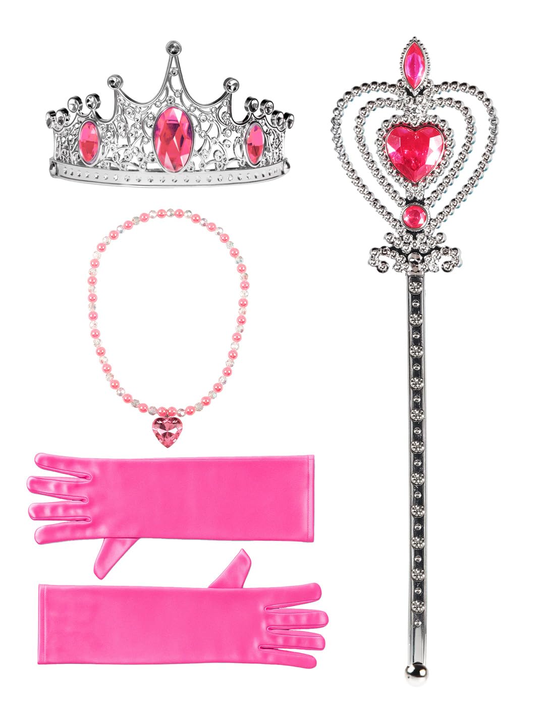 UPORPOR Princess Dress Up for Girls – Music-Sync LED Light-Up Costume with 4 Accessories