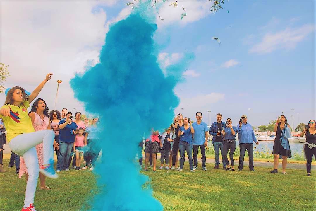 Gender Reveal Soccer Ball with Pink and Blue Powder | UP Shop
