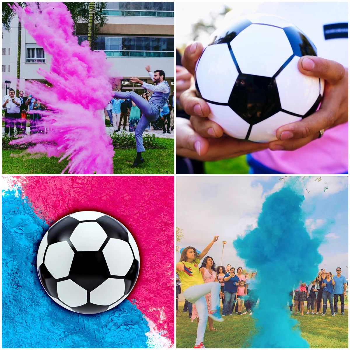 Gender Reveal Soccer Ball with Pink and Blue Powder | UP Shop