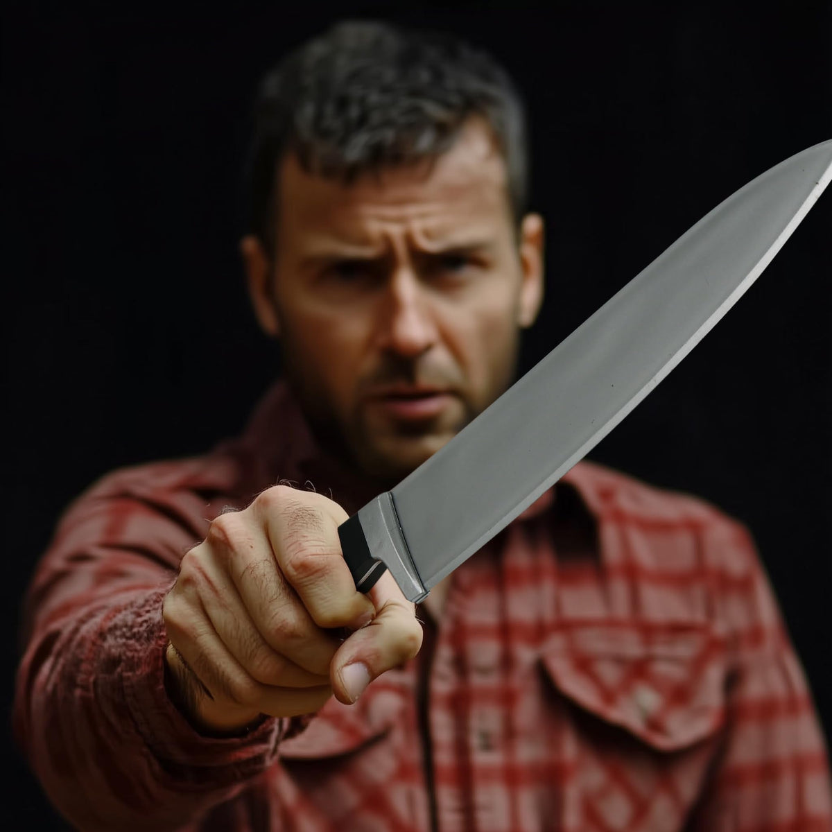 UQJE 2PC Fake Knife with Blood Prop for Halloween Horror Cosplay