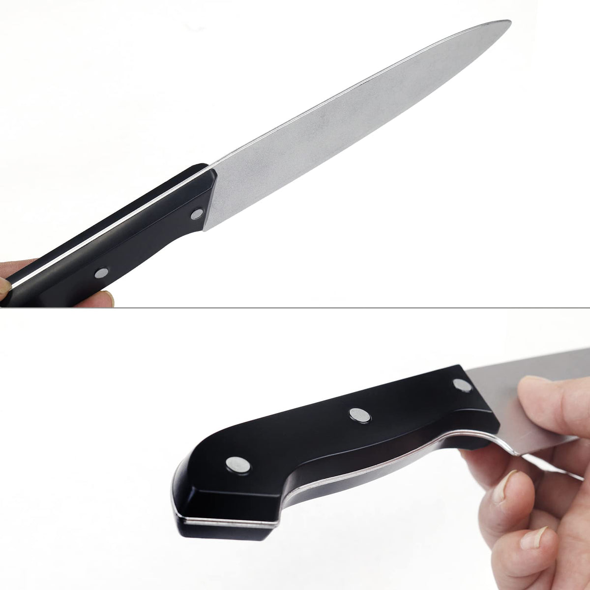 UQJE 2PC Fake Knife with Blood Prop for Halloween Horror Cosplay