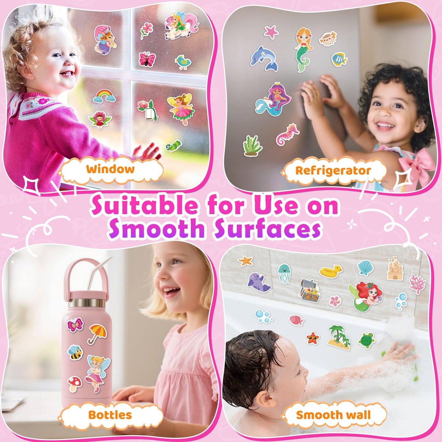 Uranus&No.1: 2 Sets Reusable Sticker Books for Toddlers 1-3 – Princess & Fashion Girl