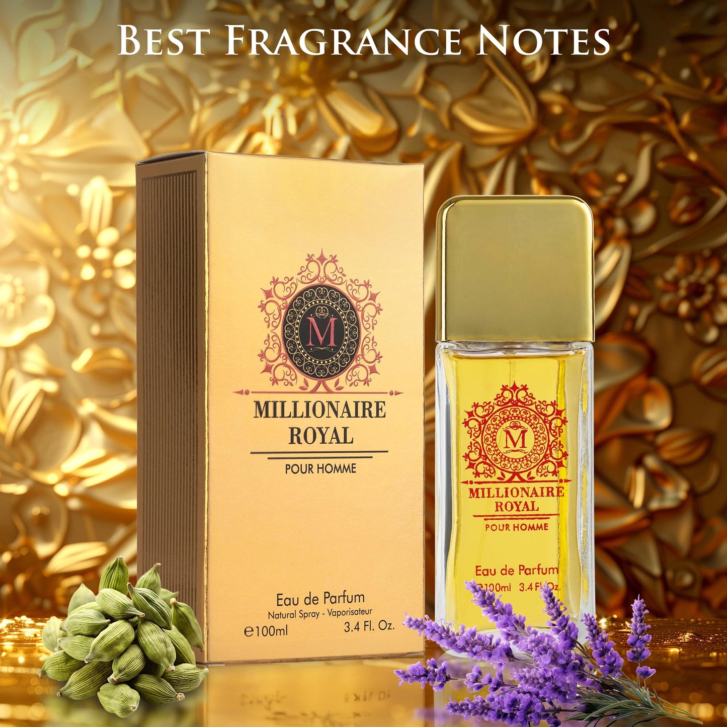 Urban Collection Millionaire Royal for Men – Oriental Fresh Woody Fragrance | 100ml | Paraben-Free, Vegan & Cruelty-Free