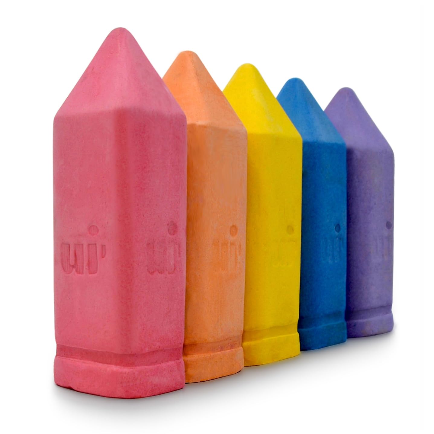 Urban Infant Non-Toxic Sidewalk Chalk for Toddlers & Kids - Washable Outdoor Rainbow Jumbo Chalk