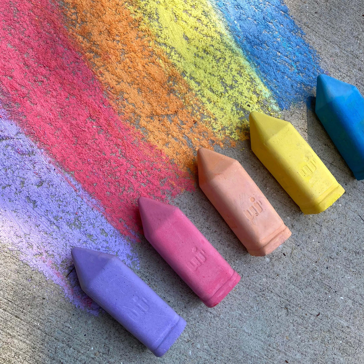 Urban Infant Non-Toxic Sidewalk Chalk for Toddlers & Kids - Washable Outdoor Rainbow Jumbo Chalk