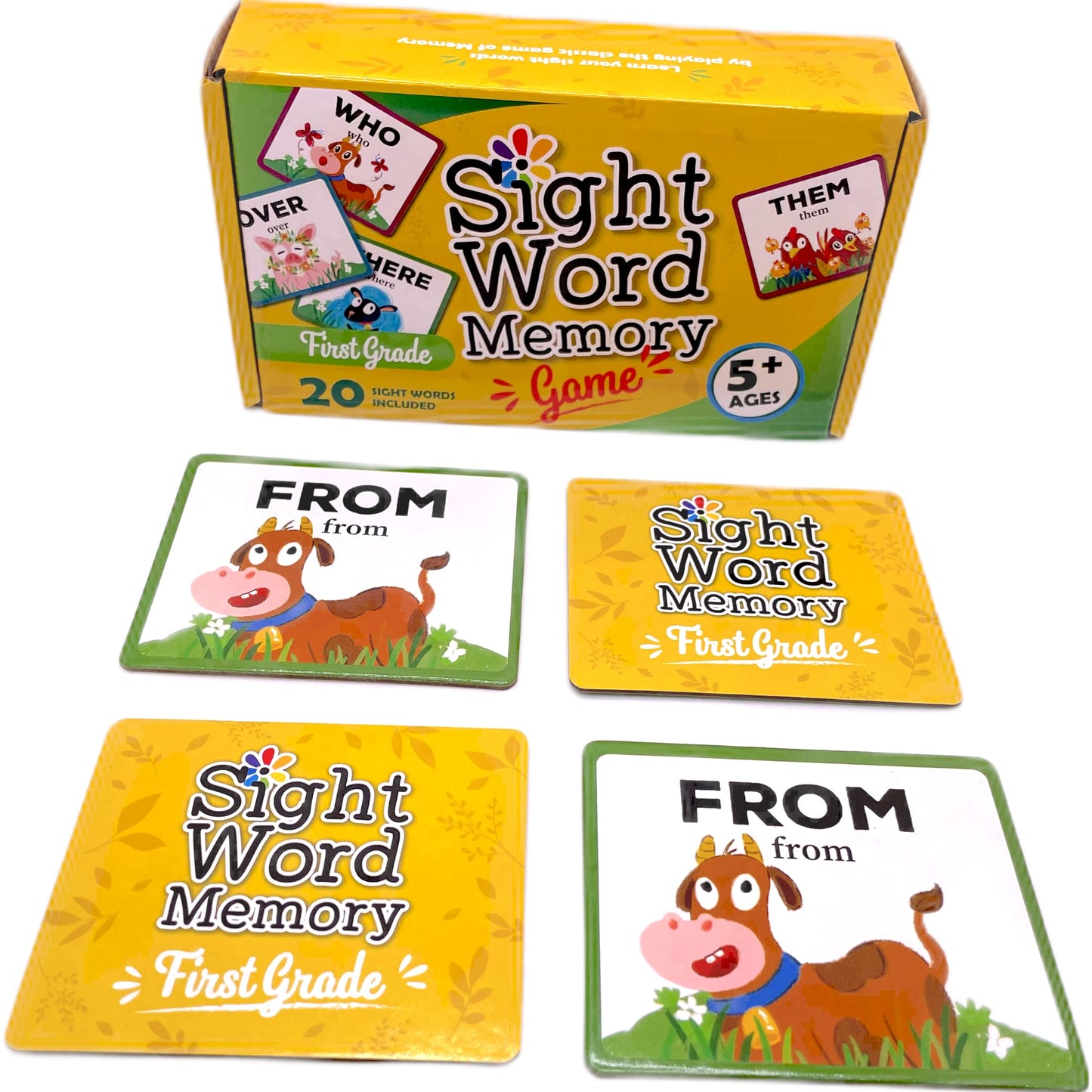 Urban Supply Co Sight Word Memory Game – Pre-K to 2nd Grade Reading & Language Building