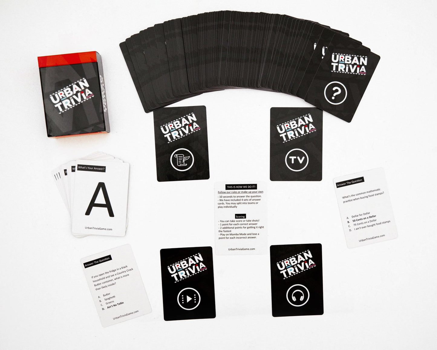 Urban Trivia Game: Black Card Game for The Culture | Culture Trivia for Nights & Gatherings