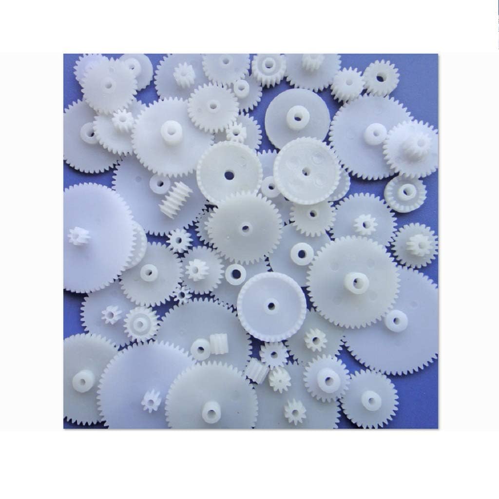 URIMPAVIDO 58PCS Gears Set Module 0.5 for DC Motors | DIY Model Toys RC Car Robot