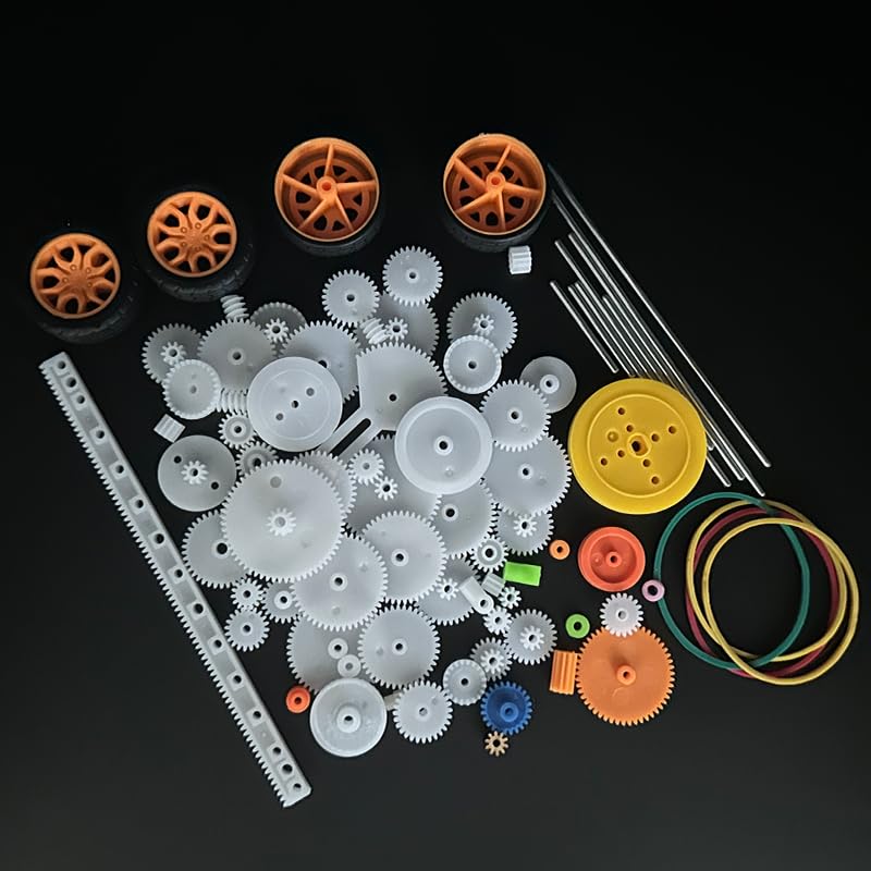 URIMPAVIDO 82PCS Plastic Gears Set for DC Motors | DIY Kits, RC Cars & Robotics